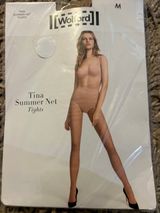 WOLFORD Tina Summer Net Tights Fishnet Nude Size Medium M Gobi New w Package NWT Photo 0