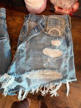 Levi’s 501 Shorts Cut-Off Button Fly Distressed Photo 0