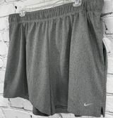 NWT Nike Shorts Women's XL Gray 5" Dri-FIT Training Loose DX6024-068 Athleisure Photo 0