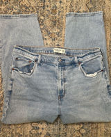 Abercrombie & Fitch The Ankle Straight Ultra High Rise Jeans Light Wash Size 33 Photo 0