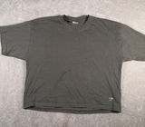 gymshark gray oversized cropped t shirt large embroidered logo Photo 0
