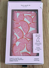 Kate Spade Grapefruit iPhone 13 Pro Max Magnetic Folio Case new NO INSIDE CASE Photo 0