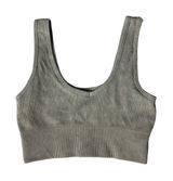 Green Sports Bra Small Seamless Padded‎ Stretch Workout Gym Fitness Top Photo 0