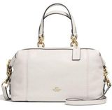 Coach Chalk White Pebbled Leather Lenox Satchel F59325 Photo 0