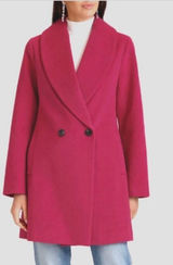 Avec les Filles pink oversized shawl neck peacoat size M Photo 0