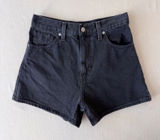 Levi's High Waisted Mom Shorts Womens 28 Black Denim Retro Summer Cut Offs Photo 0