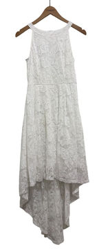 Anette White Floral Lace High Low Halter Dress Sleeveless New‎ With Tags Size S Photo 0