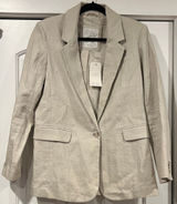 Abercrombie The linen collection Women's Cream Blazer‎ small Photo 0