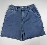 Vintage 90s Bill Blass Women's High Rise Denim‎ Carpenter Jean Shorts Size 10 Photo 0