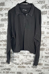 Aerie | women dark gray Henley shirt Photo 0