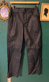 Free People Pacifica High Rise Straight Leg Faux Leather Pants Sz 29 Black Photo 0