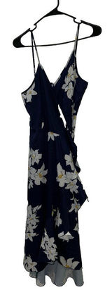 Floral Mesh Maxi Dress Size M Halter Asymmetrical Fairy Photo 0
