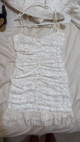 For Love & Lemons Mini Dress Lace White XS Photo 0