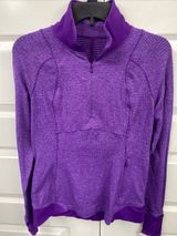 Lululemon Runderful Jacket 1/2 Zip Purple Women’s Pocket Thumbholes 8 outerwear Photo 0