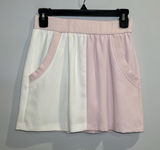 Amanda Uprichard Frankie Mini Skirt Size XS Revolve Pink And White Side Pockets Photo 0
