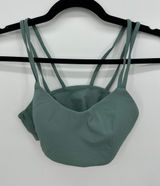 Lululemon Ribbed Strappy Back Sports Bra Sage Green Teal Size 6 Activewear Photo 0