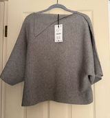 NWT Zara Knit Sweater with Lapel Collar Photo 0