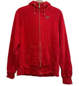 Nike Red Full Zip Hoodie Sweatshirt Athletic Streetwear Photo 0
