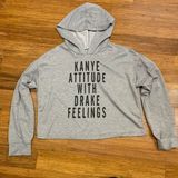 Trendy‎ Kanye Drake Graphic Cropped Hoodie Womens XXL Sweatshirt Hip Streetwear Photo 0