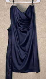 Imperfect wedding guest dress sample dress midnight blue sweetheart strapless 14 Photo 0