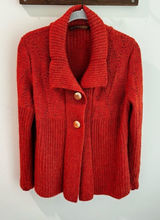 La Domenica La Casa De La Llama 100% Baby Llama‎ Burnt Orange Cardigan Sweater L Photo 0