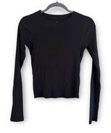 Hollister Black Ribbed Long Sleeve Top Photo 0