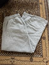 White Fox Grey Wide Leg Sweatpants Photo 0