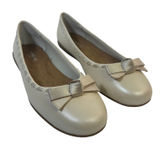 Walking Cradles Fawn Bone Pearl Leather‎ Bow Ballet Flats W0312367 Womens 8.5 Photo 0