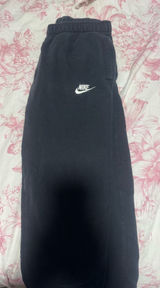 Nike black sweatpants with white logo, Size S #sweatpants #athleisure Photo 0