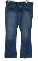 Carhartt Womens Straight Leg Jeans Womens 16 Medium Wash Mid Rise Blue Denim Photo 0
