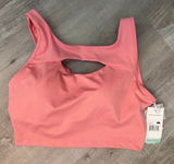 NWT Flamingo Pink Sports Bra Size Large Balance Collection Photo 0