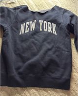 Brandy Melville Sweatshirt Off-The-Shoulder Navy Photo 0