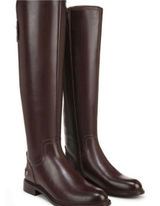 Franco Sarto Henrietta Brown Tall Riding Boots Size 6 Gold Stud Accents NEW Photo 0