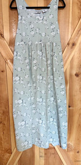 Vintage 90s Kathy Ireland Green Floral Maternity Dress Boho Cottagecore L Photo 0