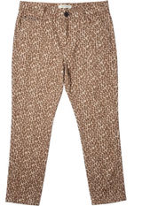 Anthropologie The Wanderer Pants Womens 31 Tan Leopard Print‎ Cotton Linen Photo 0