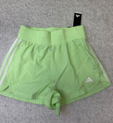 Adidas Pacer Woven High Rise Shorts Lime Green IT7763 Womens Small 3" Inseam Photo 0