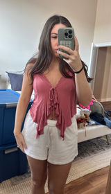 Urban Outfitters Top Pink Crop boho Photo 0