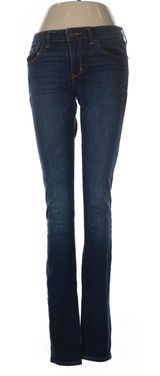 Abercrombie & Fitch Jeans Womens 6L W28 L33 Dark Wash Slim Straight Stretch Photo 0