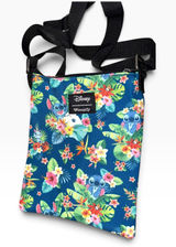 Disney Loungefly Stitch Tropical Floral Passport Crossbody Bag Blue Multi Photo 0