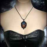 Vintage‎ Style Bat Cameo Pendant Necklace Gothic Halloween Faux Fashion Jewelry Photo 0