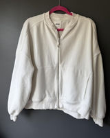 Aerie Cream Zip-Up Sweatshirt Medium Photo 0