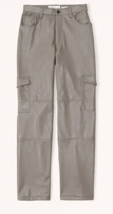 Abercrombie and Fitch Curve Love‎ Vegan Leather 90s Relaxed Pants 6 boho grunge Photo 0