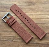 22mm quick release smart watch Band simplistic minimalist brown fabric band new Photo 0
