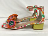 Betsey Johnson Brandee Sandals Crochet Flower Block Heel Sz 8.5 New Photo 0