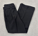Loft The Peyton Trouser Pants Crepe Black Wide Leg Preppy Women's 8 x 30 Photo 0