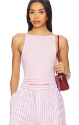 Free people small NWOT We The Free Mia Tank in Pink A Boo $38 Photo 0