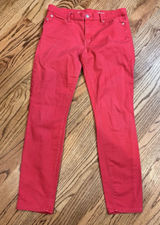Gap 1969 True Skinny Jeans Women's 28 Red Stretch Denim Skinny‎ Fit Photo 0