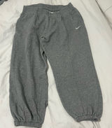 Nike Women’s Grey Embroidered Joggers size large Photo 0