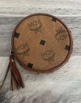 Mcm Vintage Round Coin Purse Wallet Monogram Visetos Circle Pouch Photo 0