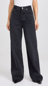 NWT AGOLDE Dame in Hitch High Rise Wide Leg Relaxed Rigid Denim Jeans 25 Photo 0